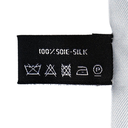 Chanel Silk Coco Snow Slim Bandeau Scarf Grey 4 of 4