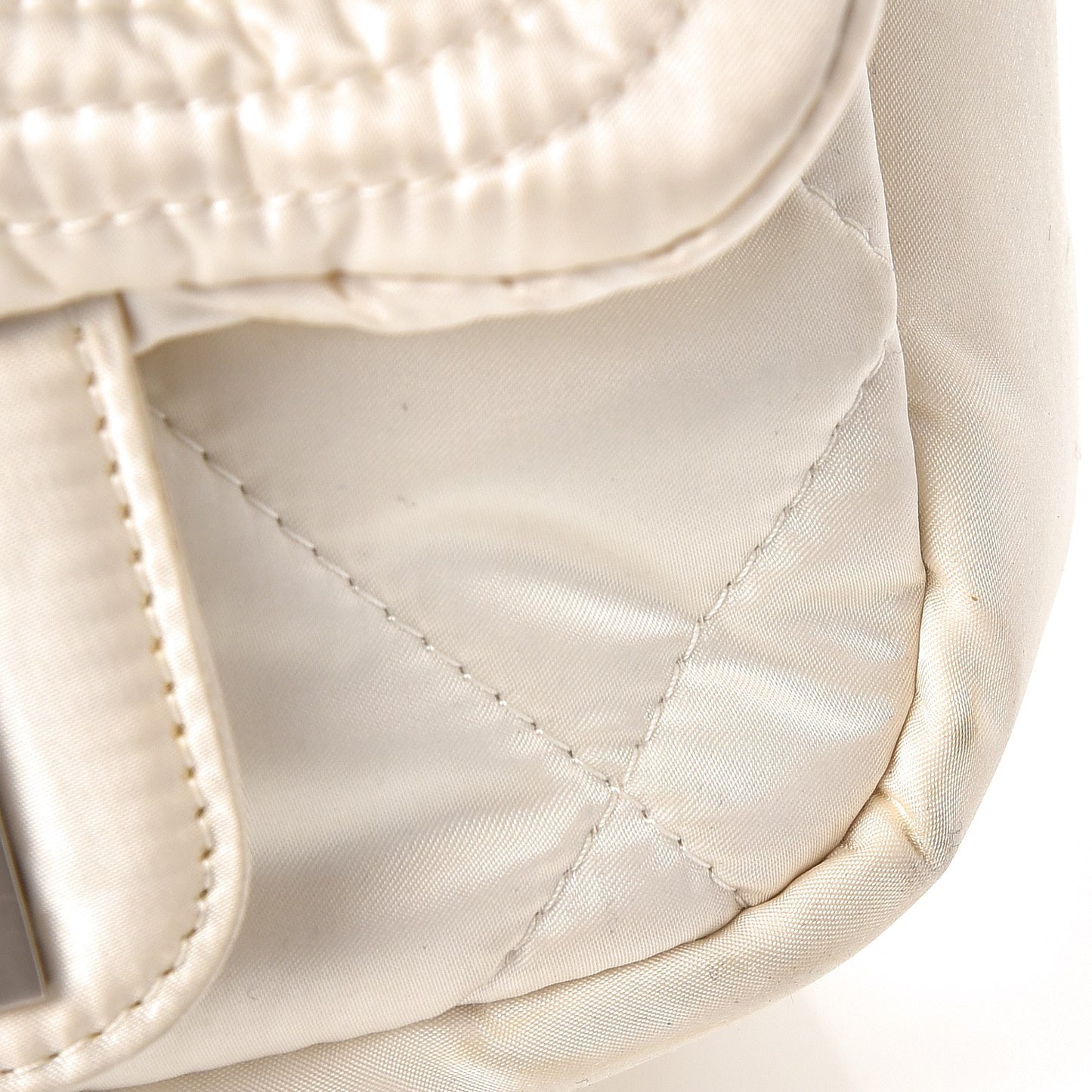 Nylon Ski Messenger Bag White