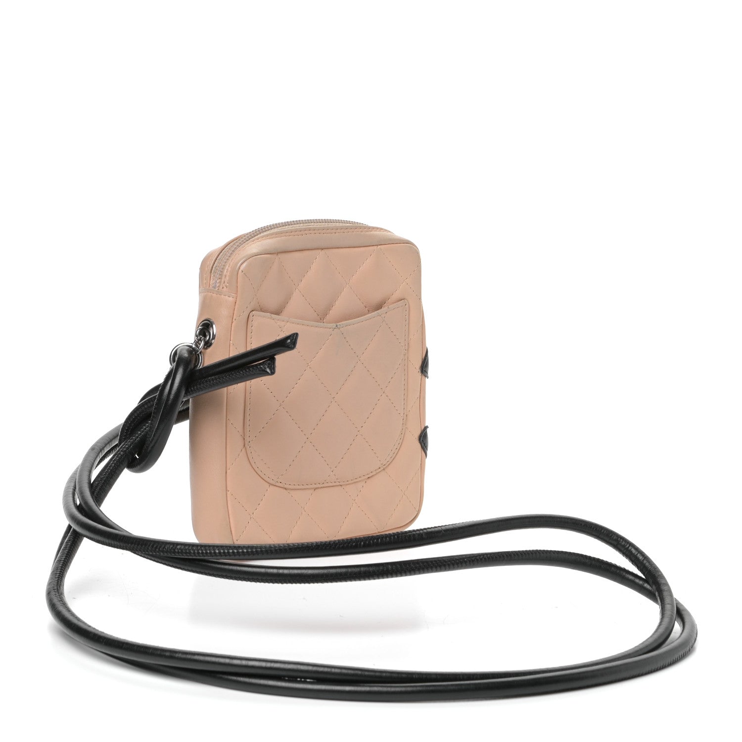 Chanel Calfskin Quilted Small Cambon Messenger Beige Black 2 of 7