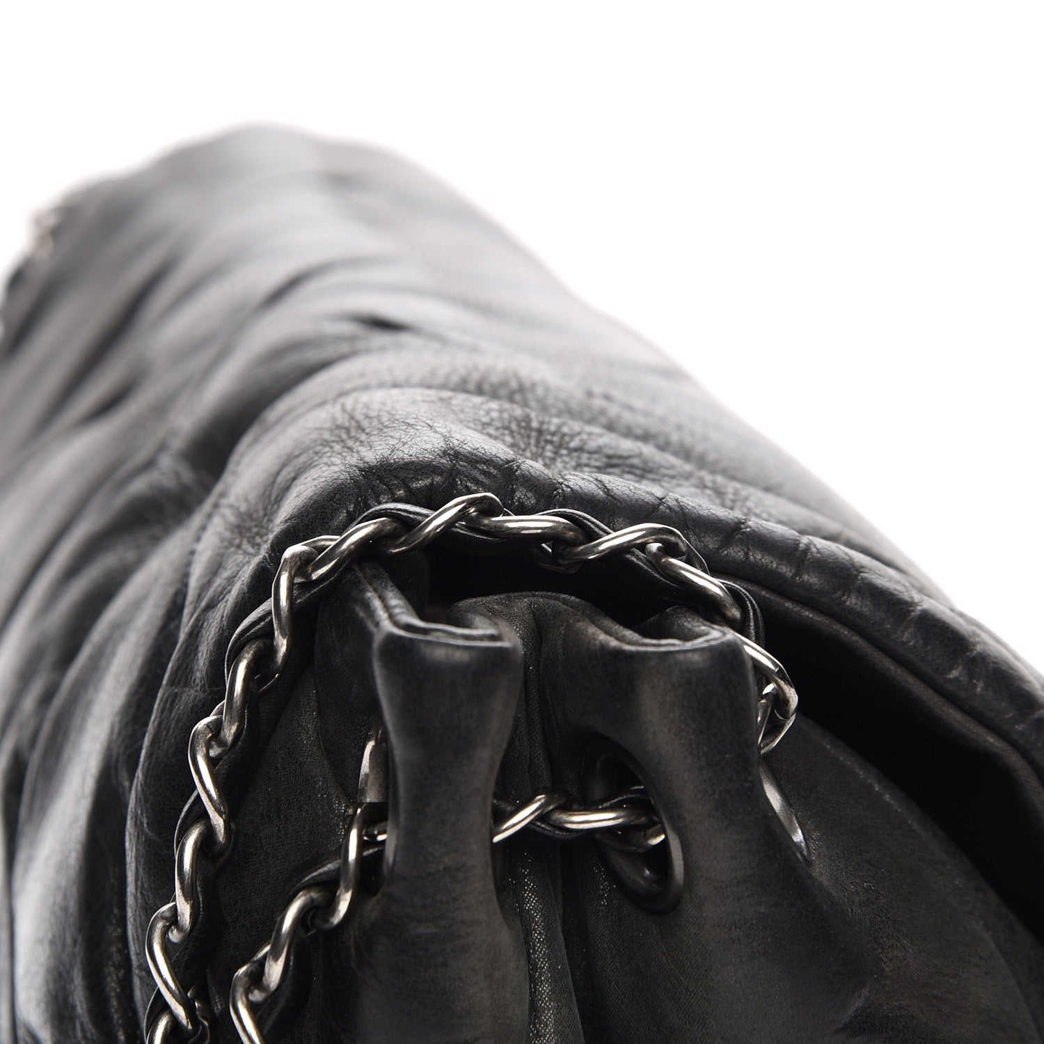 Chanel Iridescent Calfskin Glint Accordion Flap Black 9 of 10