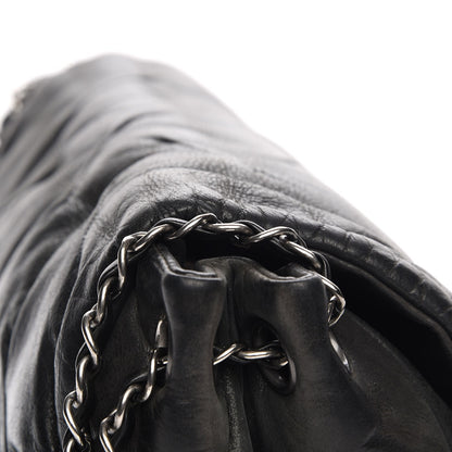 Chanel Iridescent Calfskin Glint Accordion Flap Black 9 of 10