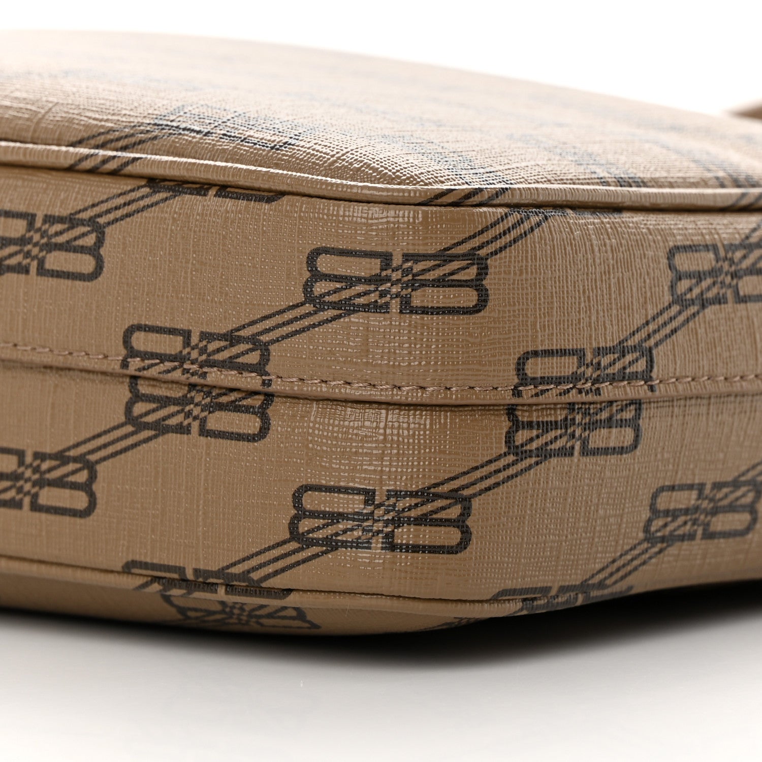 Balenciaga Coated Canvas BB Monogram Medium Signature Camera Bag Beige Brown 10 of 14