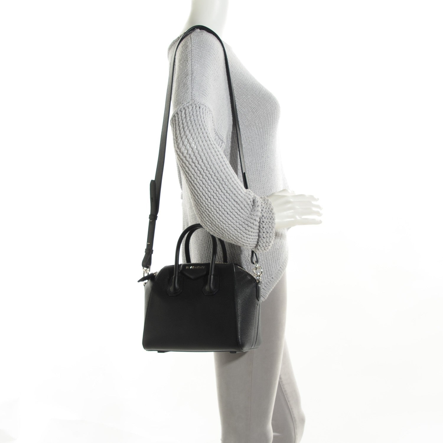 Givenchy Sugar Goatskin Mini Antigona Black 2 of 7