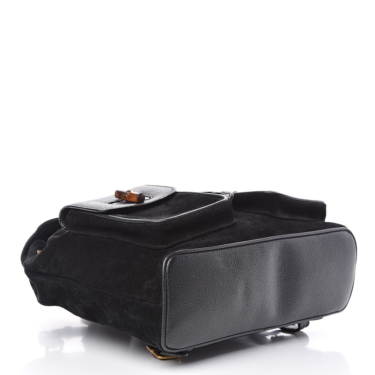 Suede Bamboo Backpack Black