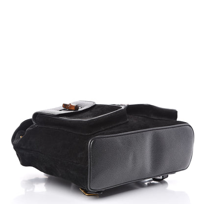Gucci Suede Bamboo Backpack Black 4 of 13