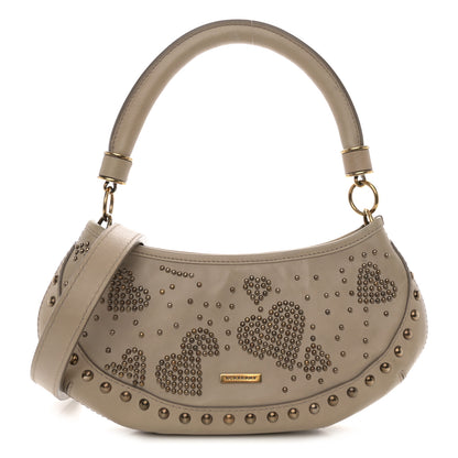 Burberry Calfskin Heart Studded Shoulder Bag Beige 1 of 15