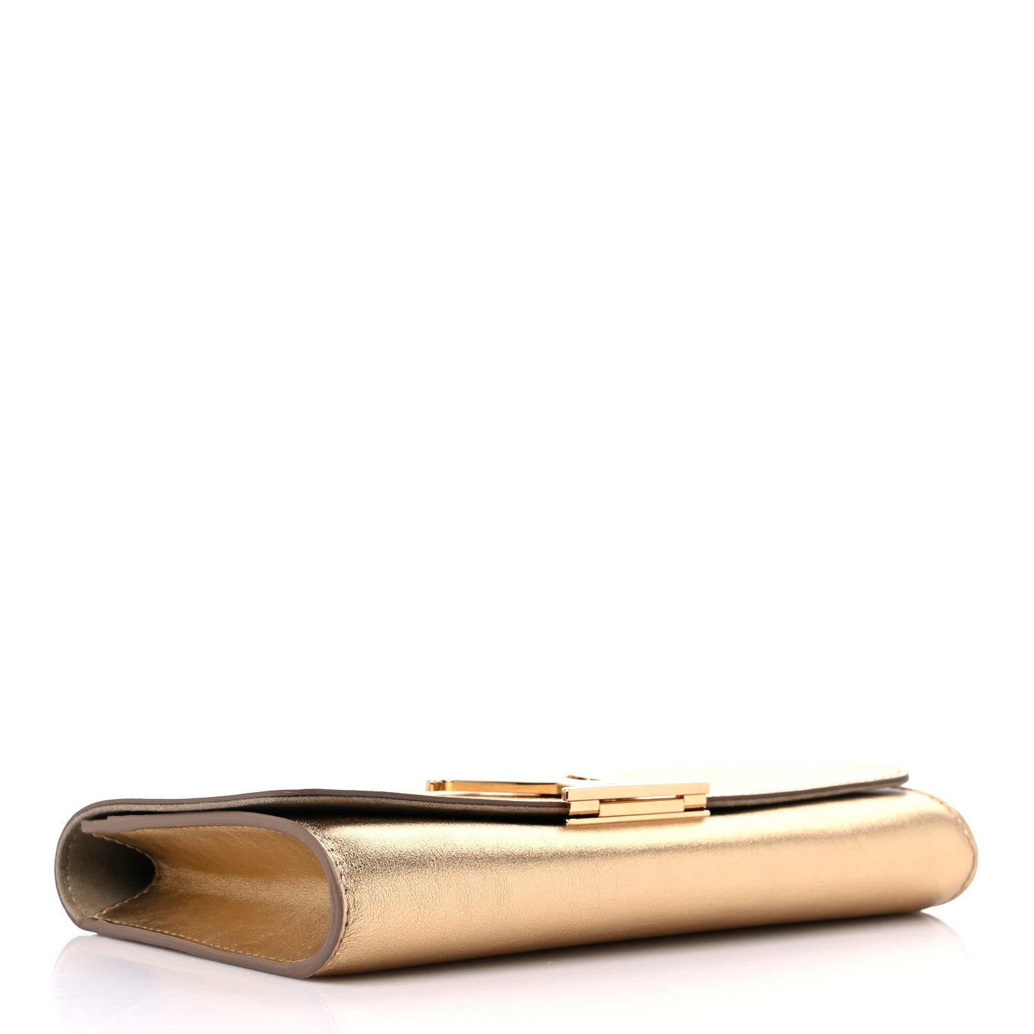 Louis Vuitton Calfskin Neo Sobe Louise EW Clutch Gold 4 of 8