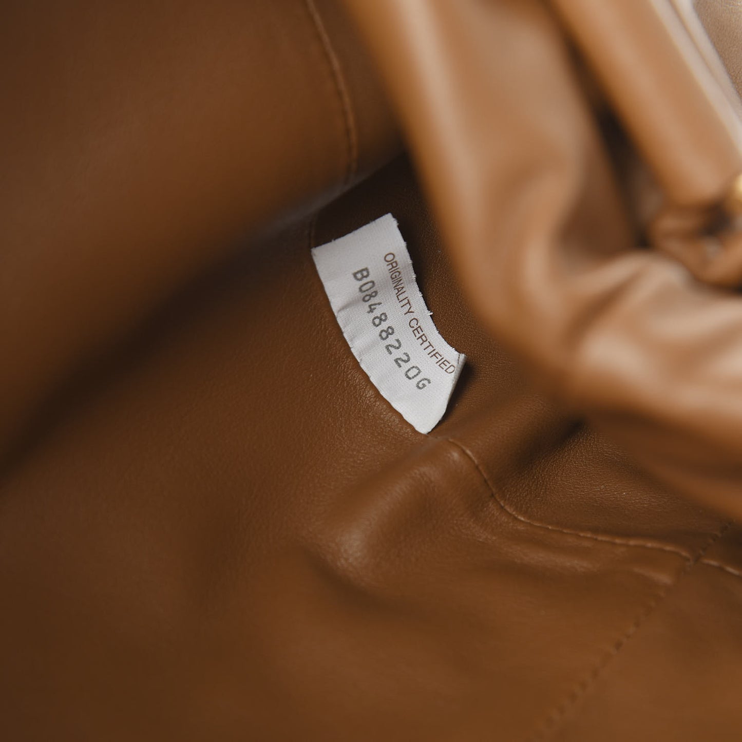 Smooth Butter Calf The Pouch Oversized Clutch Cammello