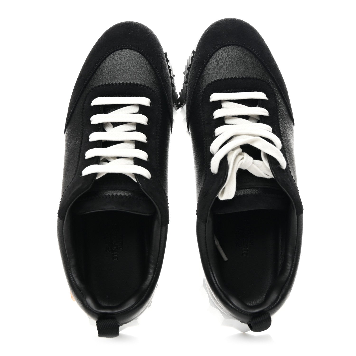 Hermes Goatskin Suede Goatskin Bouncing Sneakers 38.5 Black 2 of 10