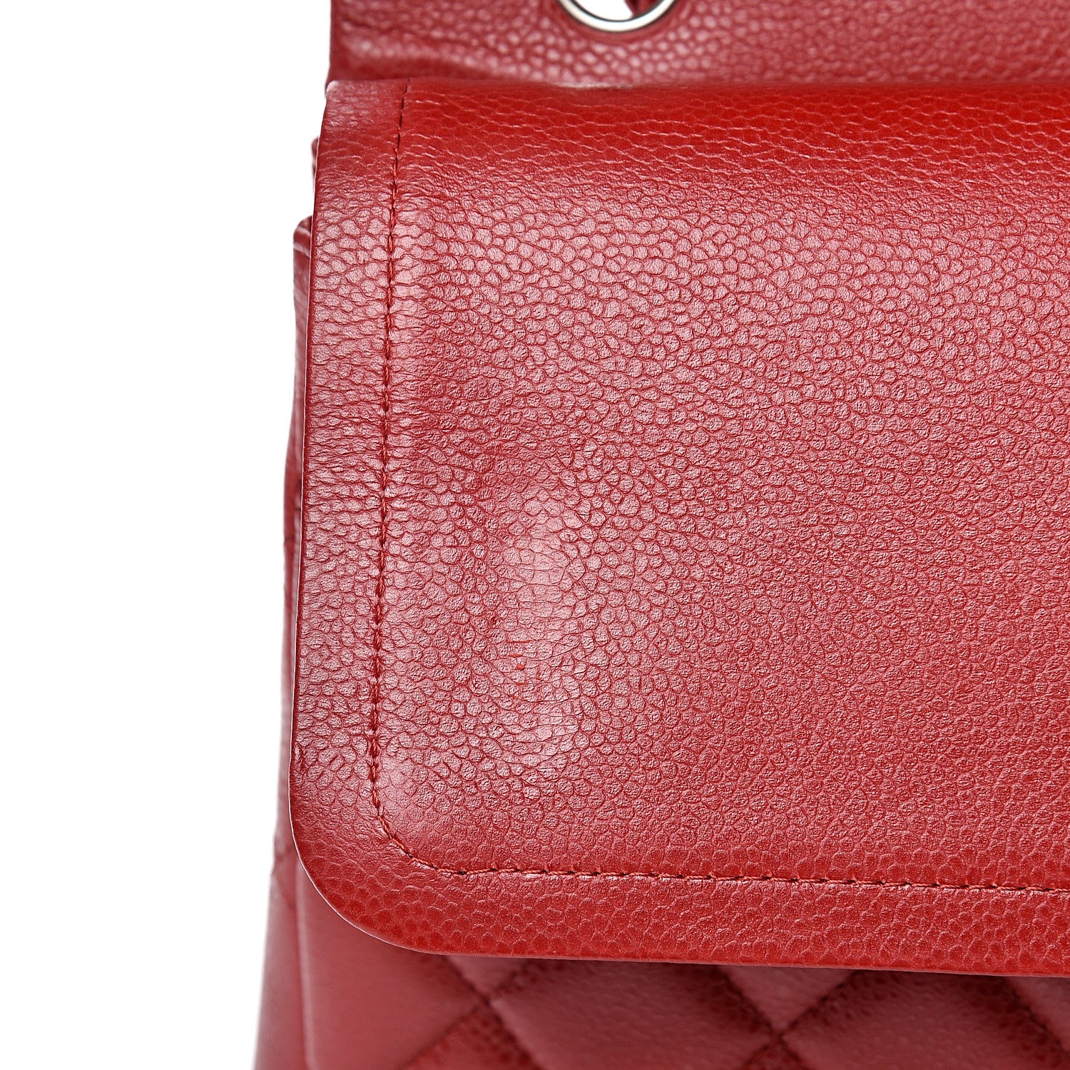 Chanel Caviar Quilted Maxi Double Flap Red 15 of 21