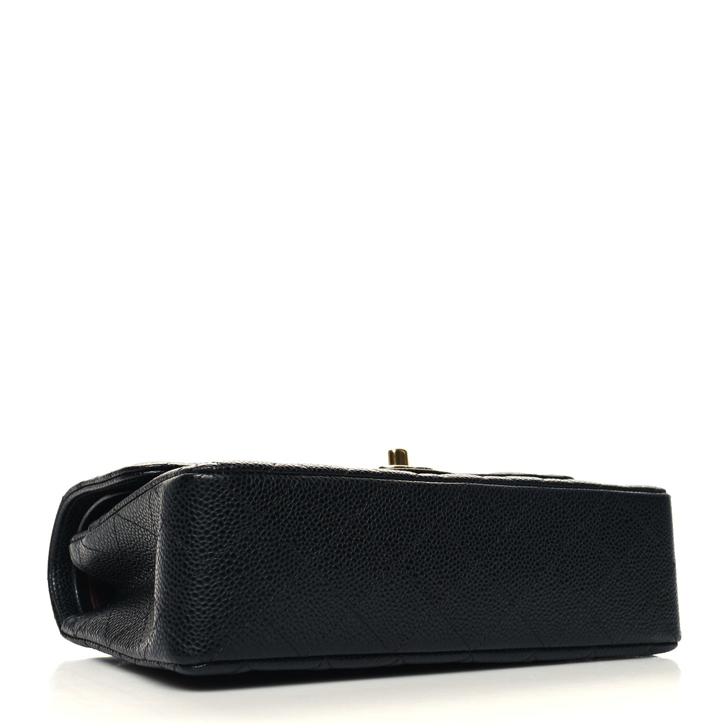 Caviar Quilted Small Double Flap Black