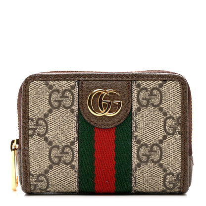 Gucci GG Supreme Monogram Web Ophidia Playing Card Case Beige New Acero 1 of 8