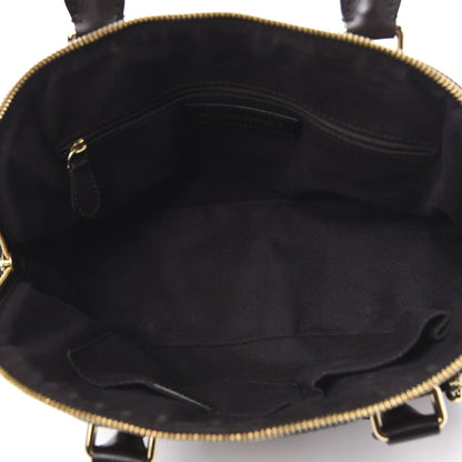 Burberry Haymarket Check Small Orchard Bowling Bag Chocolate 5 of 13