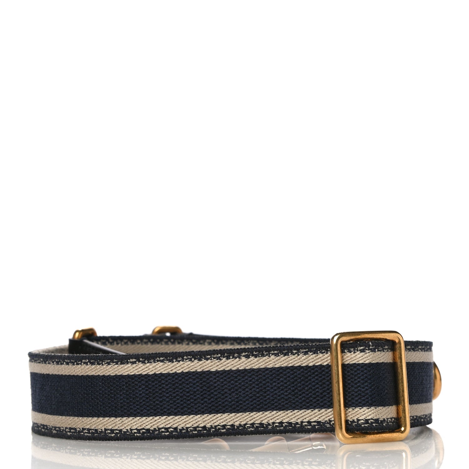 Christian Dior Canvas Embroidered Shoulder Strap Blue 3 of 7