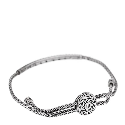 John Hardy Sterling Silver Aquamarine Classic Chain Pull Through Station Bracelet 2 of 4