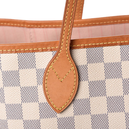 Louis Vuitton Damier Azur Neverfull MM Rose Ballerine 14 of 23