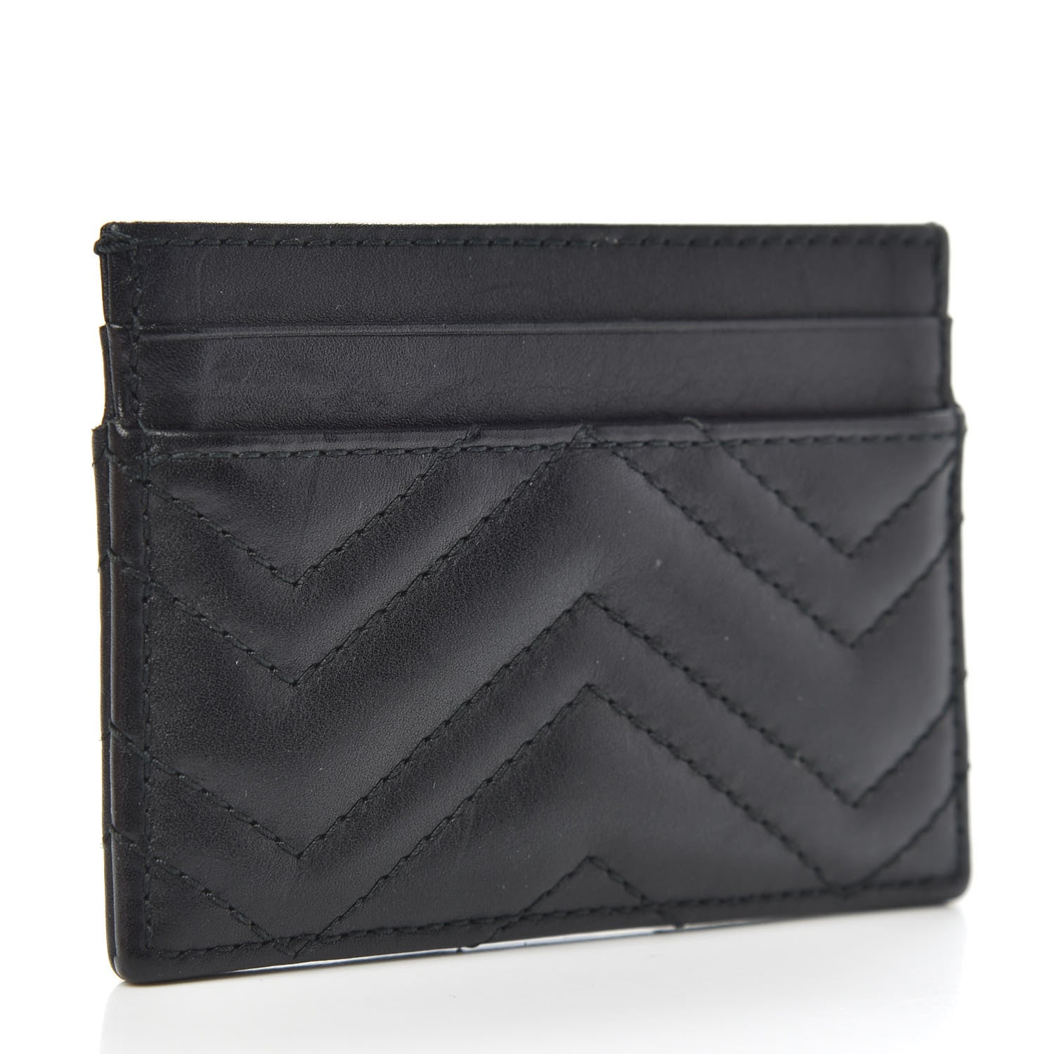 Gucci Calfskin Matelasse GG Marmont Card Holder Black 3 of 6
