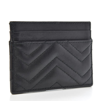 Gucci Calfskin Matelasse GG Marmont Card Holder Black 3 of 6
