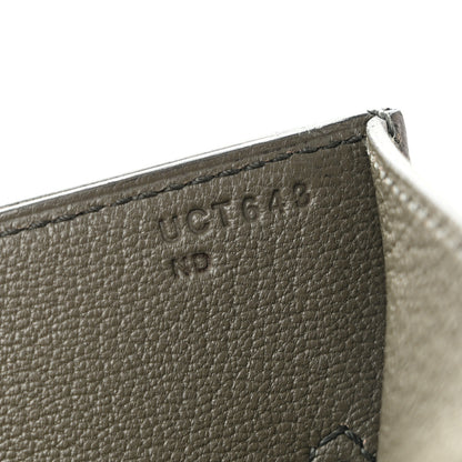 Hermes Evercolor Evergrain Barenia Kelly Depeches 36 Briefcase Vert De Gris Black Fauve 7 of 10