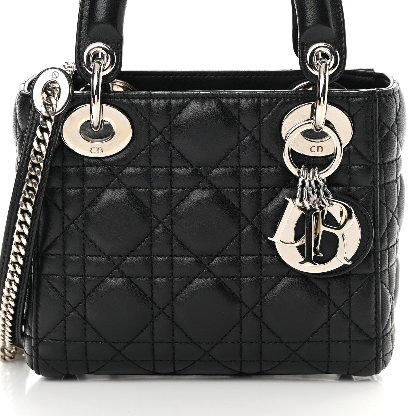 Lambskin Cannage Mini Lady Dior Black