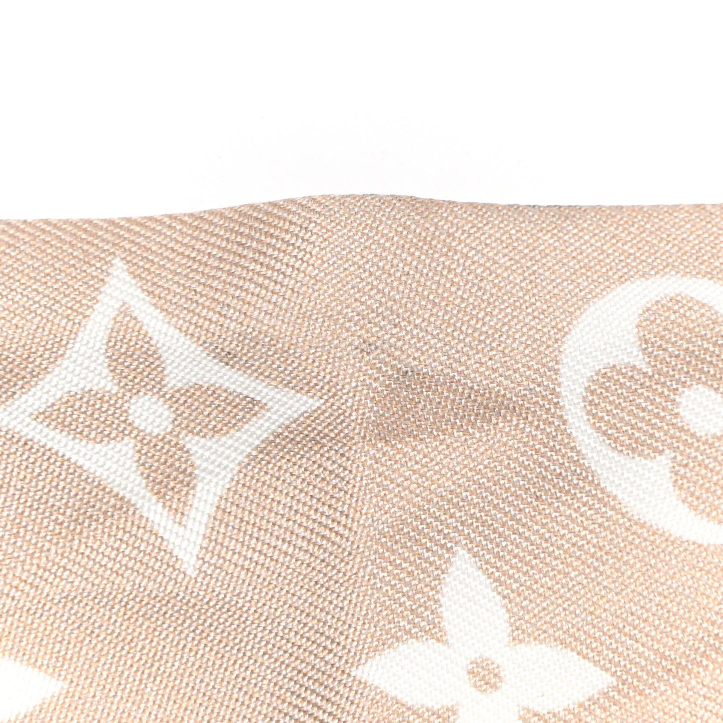 Silk Monogram Marbles Classic Bandeau Kaki Beige White