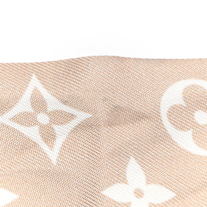 Louis Vuitton Silk Monogram Marbles Classic Bandeau Kaki Beige White 7 of 8