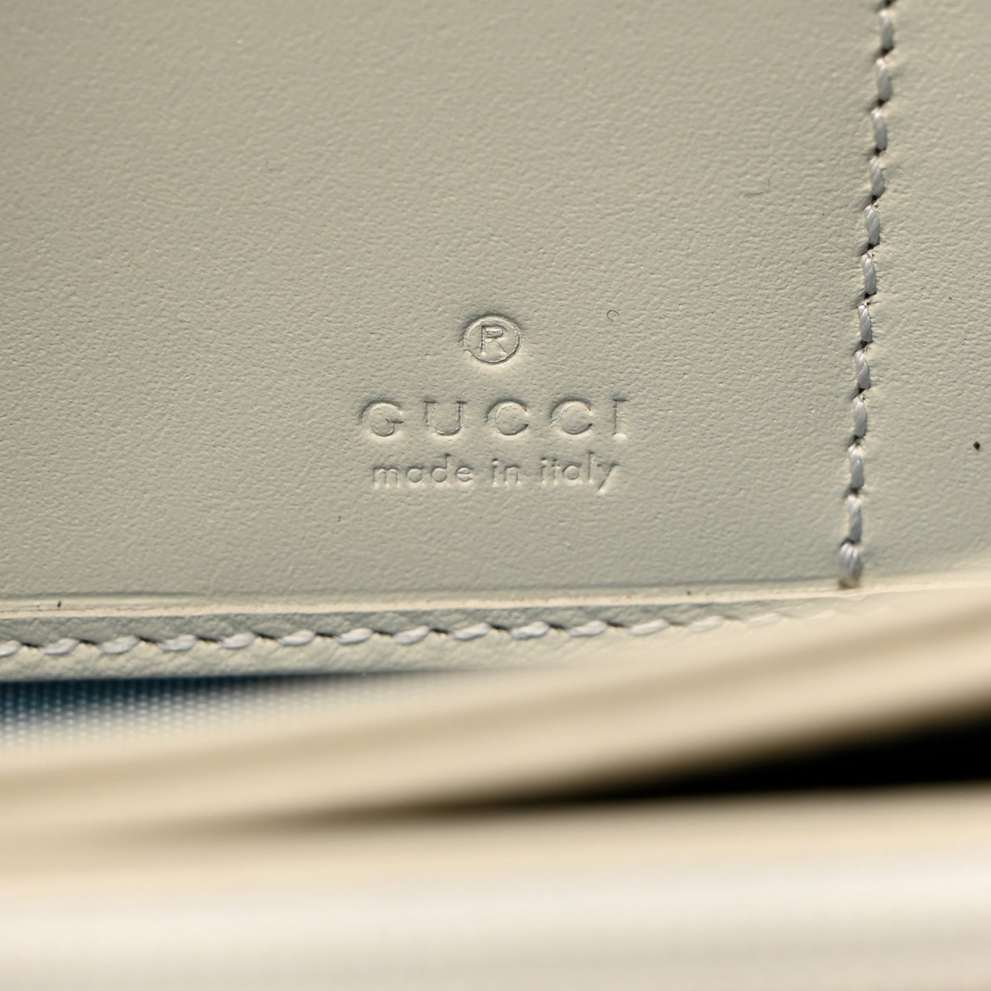 X SEGA Calfskin GUCCY Stars Zip Around Wallet Mystic White Gold