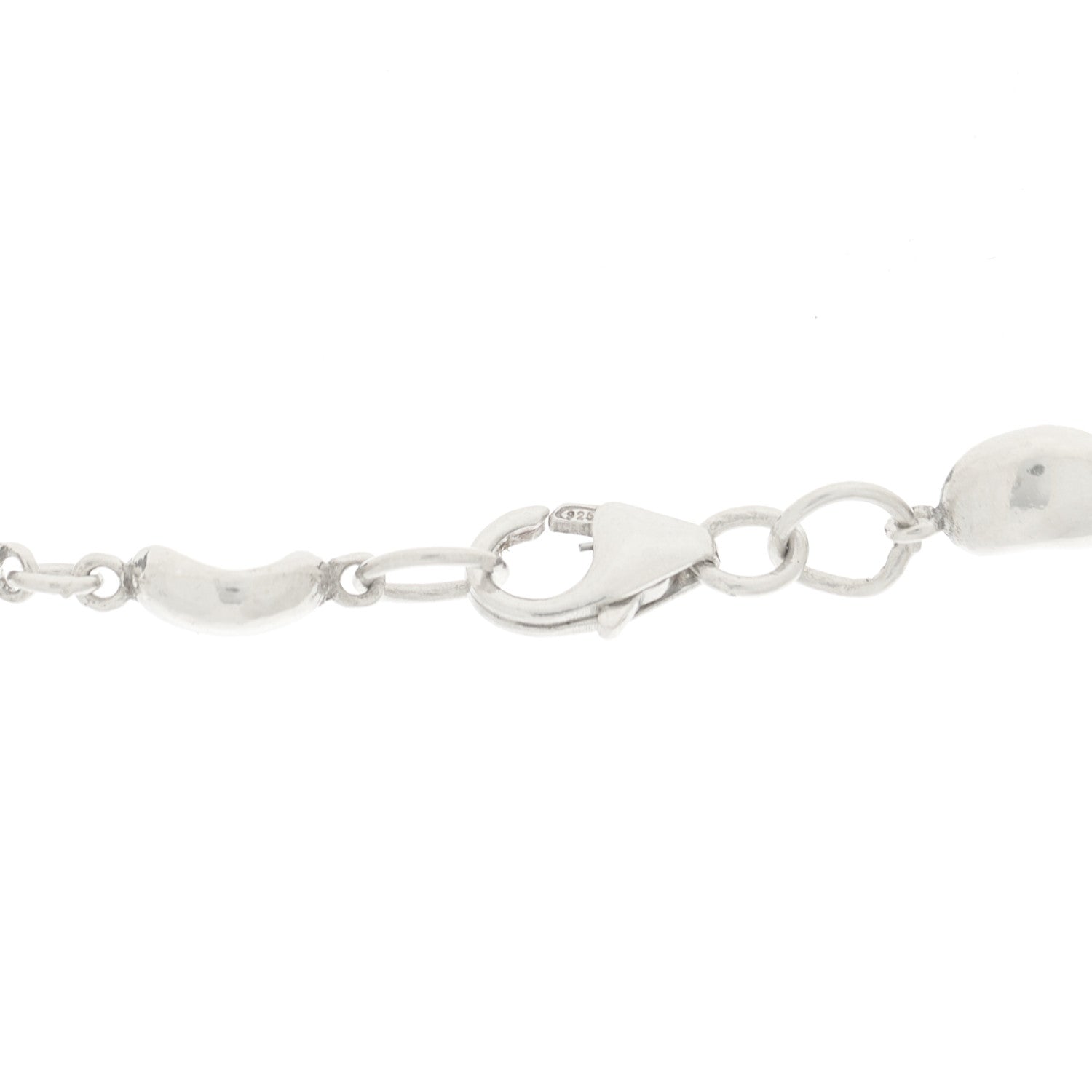 Tiffany Sterling Silver Elsa Peretti Bean Necklace 4 of 5