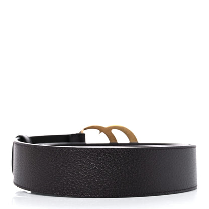 Gucci Textured Dollar Calfskin Double G 40mm Belt 95 38 Dark Cocoa 2 of 4