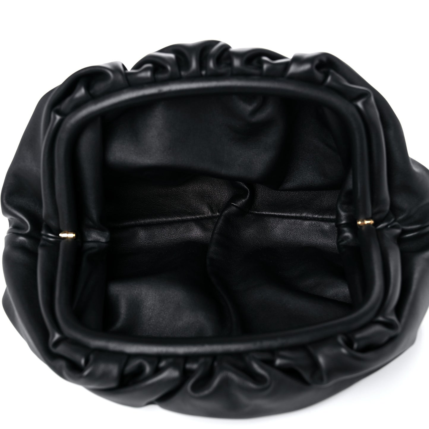 Smooth Butter Calf The Pouch Oversized Clutch Black