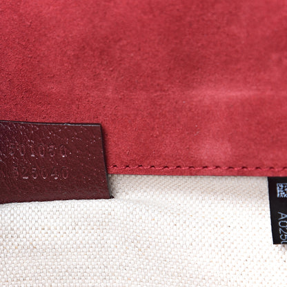 Gucci Suede Web Small Neo Vintage Double Flap Messenger Bag Romantic Cherry Chardonnay 6 of 12