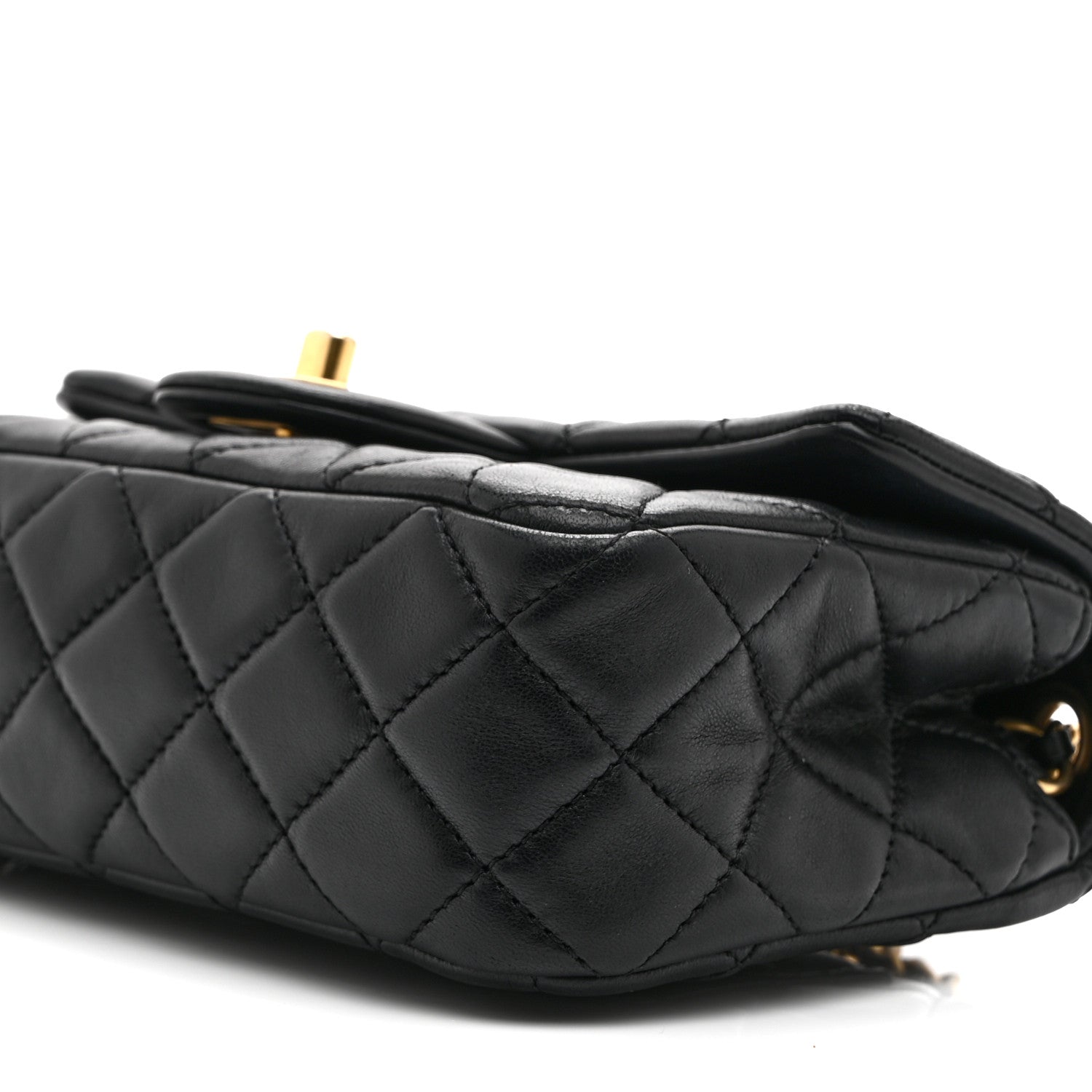 Chanel Lambskin Quilted Mini Rectangular Pearl Crush Flap Black 10 of 10