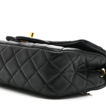 Chanel Lambskin Quilted Mini Rectangular Pearl Crush Flap Black 10 of 10