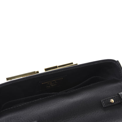 Fendi Vitello Dolce Studded Mini 3Baguette Shoulder Bag Black Gold 5 of 9