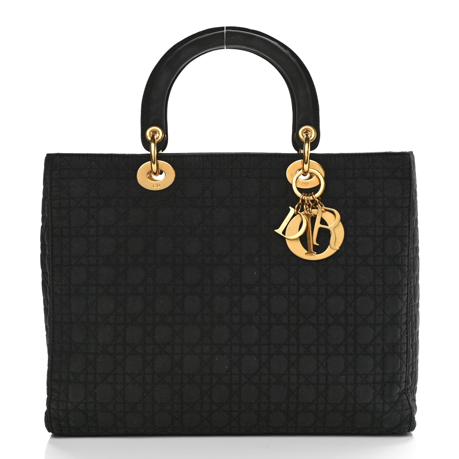 Christian Dior Nylon Cannage Large Lady Dior Black 1 of 10
