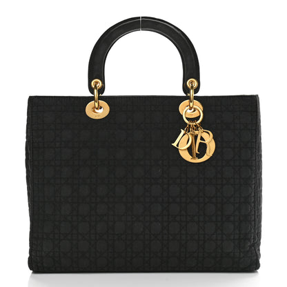 Christian Dior Nylon Cannage Large Lady Dior Black 1 of 10