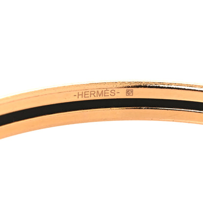 Hermes Enamel Printed Extra Narrow Bracelet Marron Glace 4 of 5