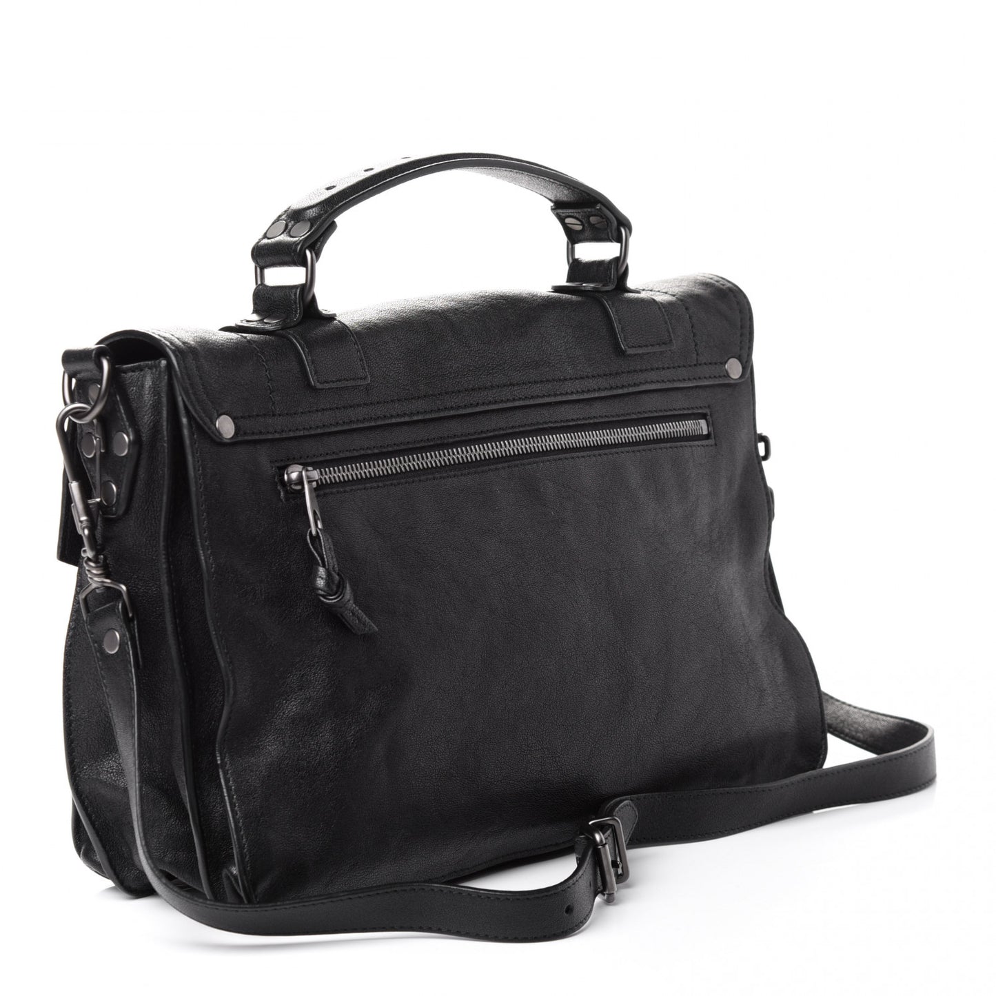 Lambskin Medium PS1 Satchel Black