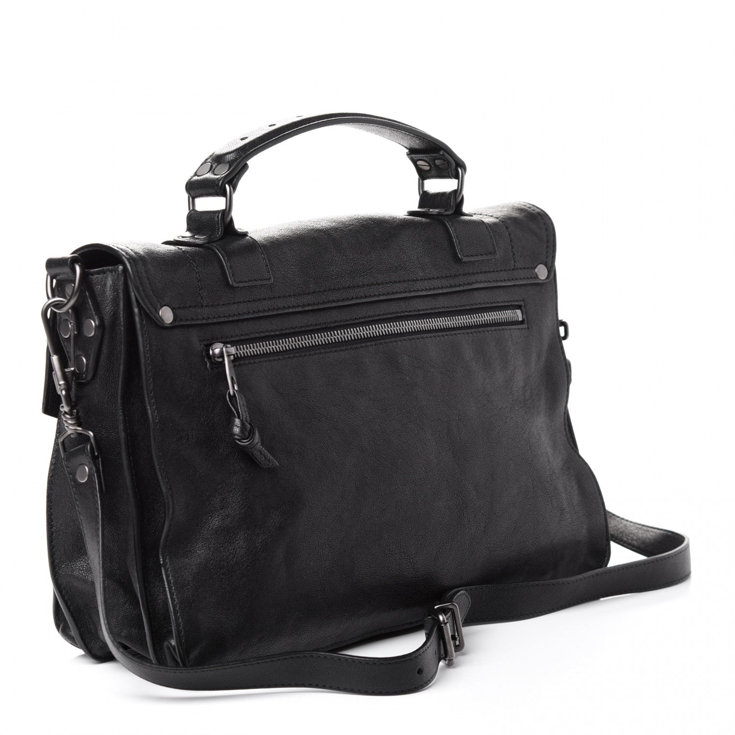Proenza Schouler Lambskin Medium PS1 Satchel Black 2 of 4
