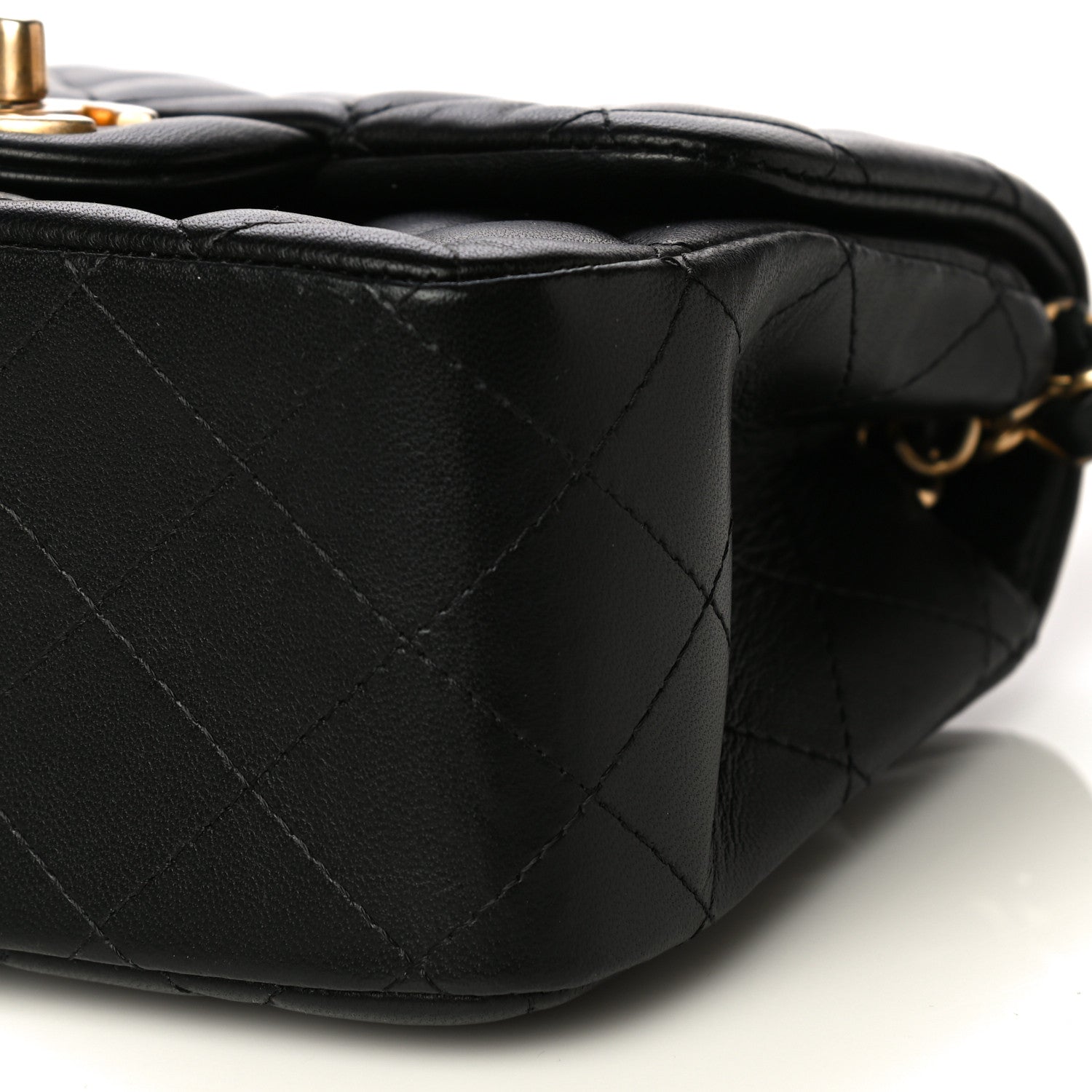 Chanel Lambskin Quilted Mini Square Flap Black 9 of 12