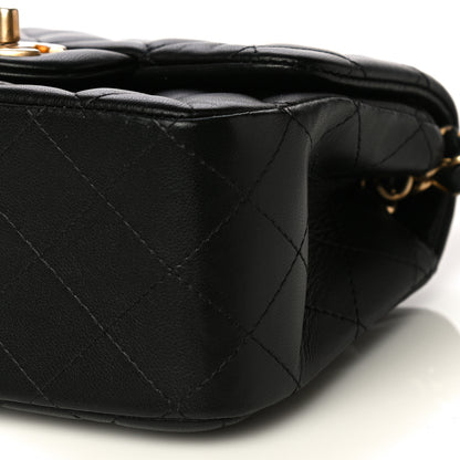 Chanel Lambskin Quilted Mini Square Flap Black 9 of 12