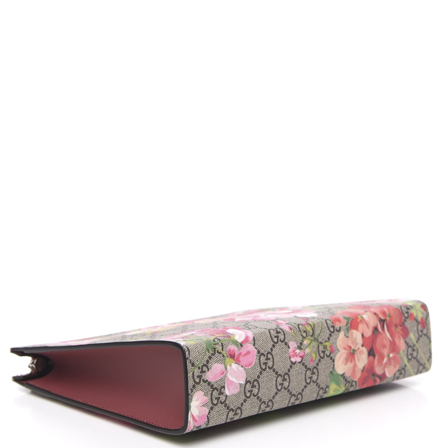 Gucci GG Supreme Monogram Blooms Large Cosmetic Case Beige Multicolor Dry Rose 4 of 10