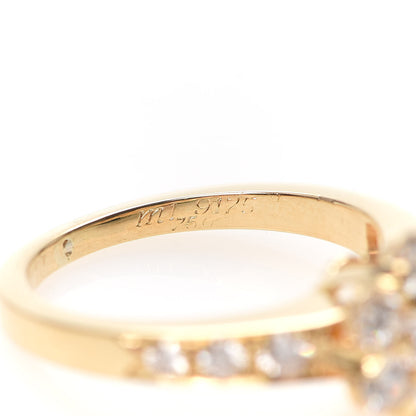 Van Cleef & Arpels 18K Yellow Gold Diamond Fleurette One-Row Ring 54 7 6 of 6
