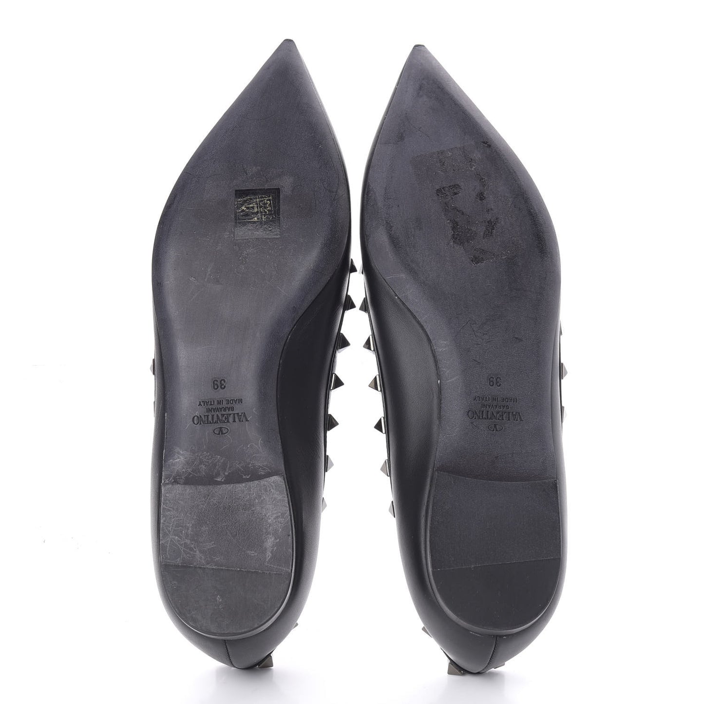 Nappa Rockstud Ballerina Flats 39 Black