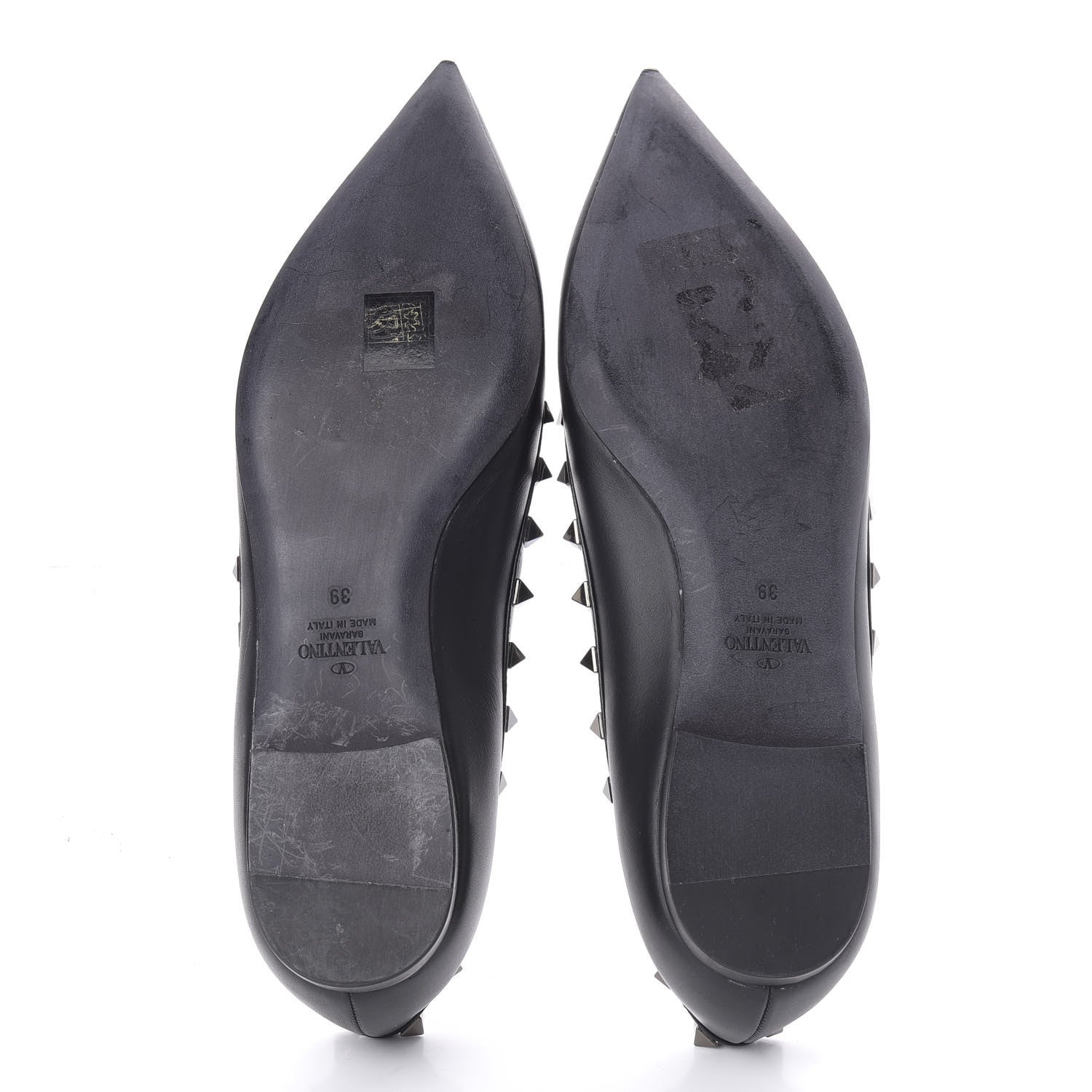 Valentino Garavani Nappa Rockstud Ballerina Flats 39 Black 5 of 10