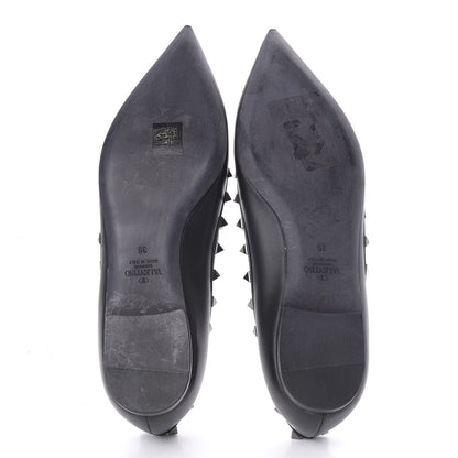 Valentino Garavani Nappa Rockstud Ballerina Flats 39 Black 5 of 10