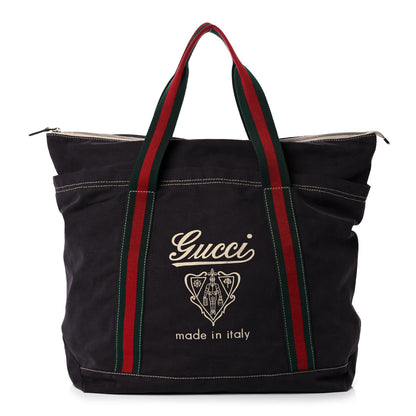 Gucci Canvas Web Signature Tote Black 1 of 13