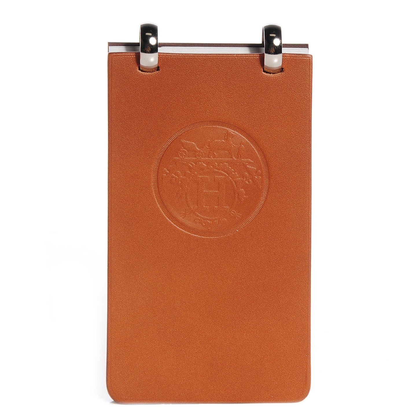 Hunter Calfskin Embossed Ex Libris Notepad Natural