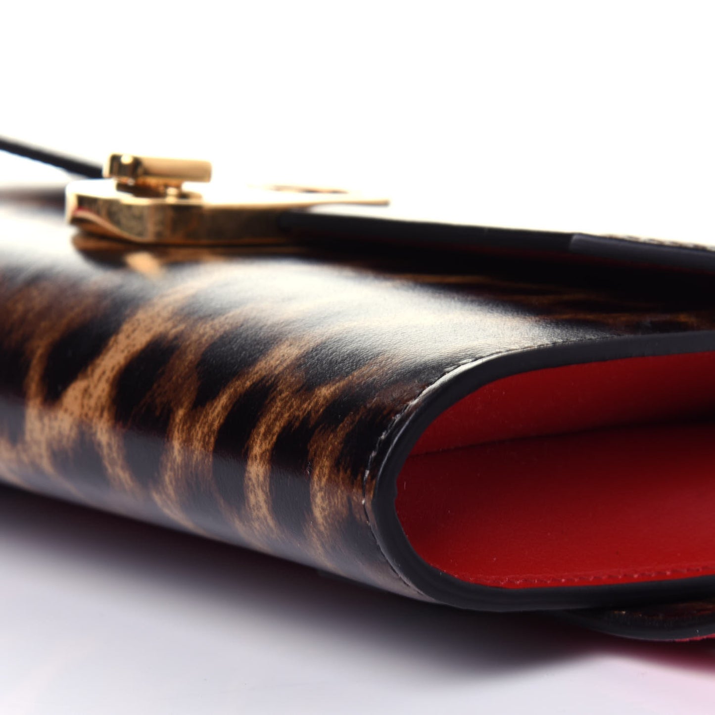 Calfskin Leopard Elisa Belt Bag Brown