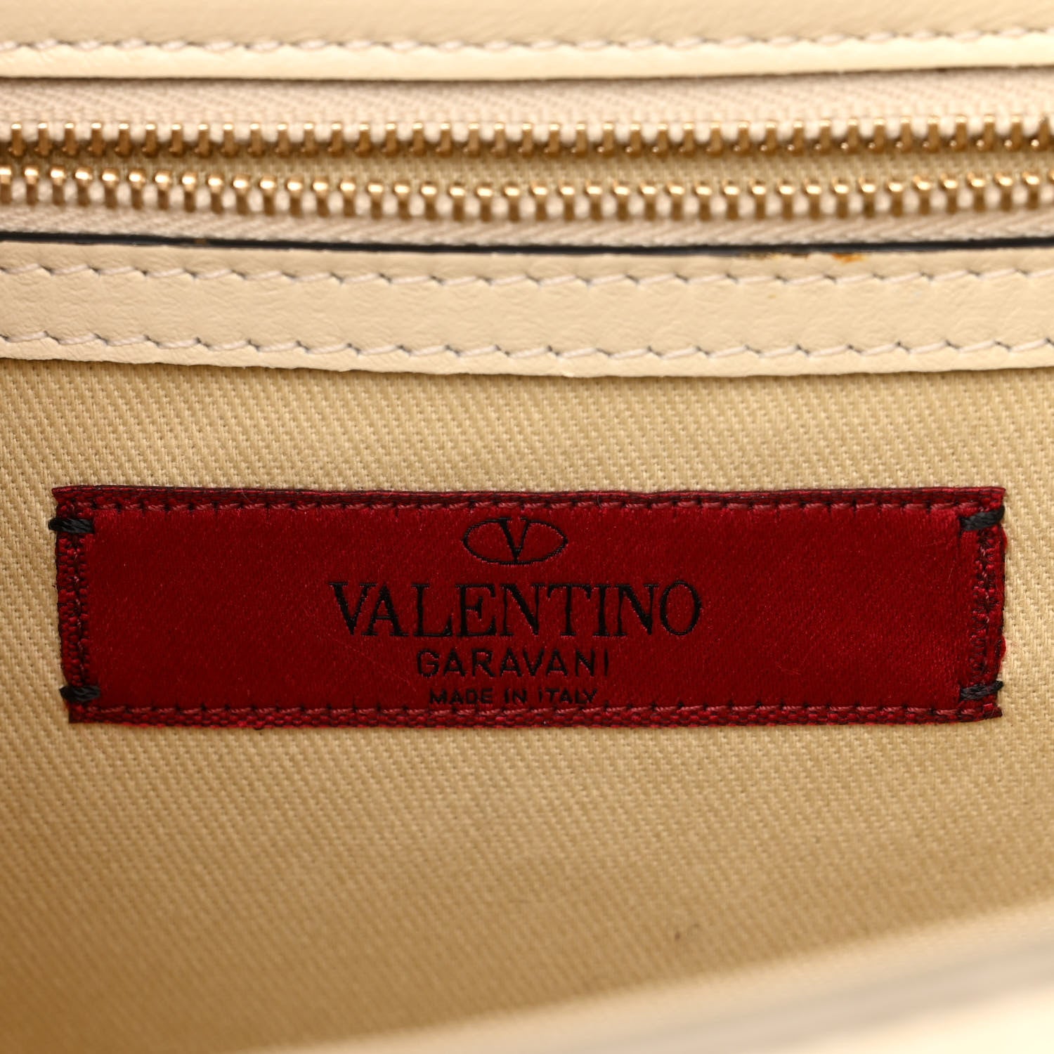 Valentino Garavani Vitello Medium Glam Lock Rockstud Flap Light Ivory 6 of 12